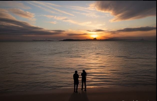 Portfolio-Sunset beach at Dusk